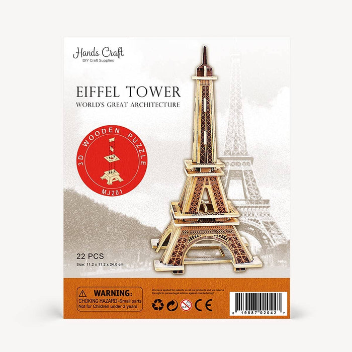 3D Wooden Puzzle: Eiffel Tower