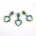 #5 Slider with Hollow Heart Dangle (10 pcs)