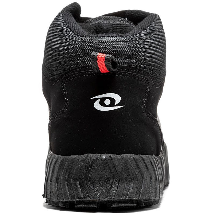 Acacia Bullet Black/Red Unisex Broomball Shoes - Back View