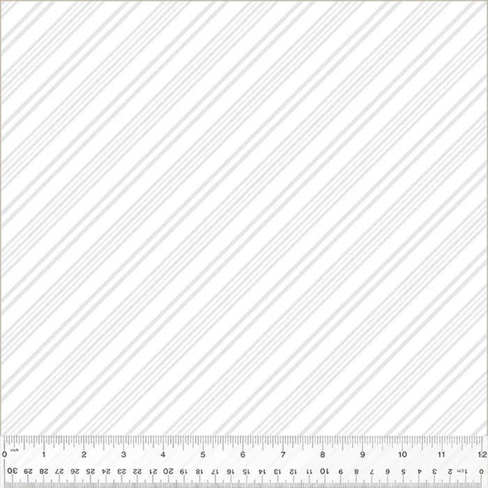 Bias Stripe-White on White