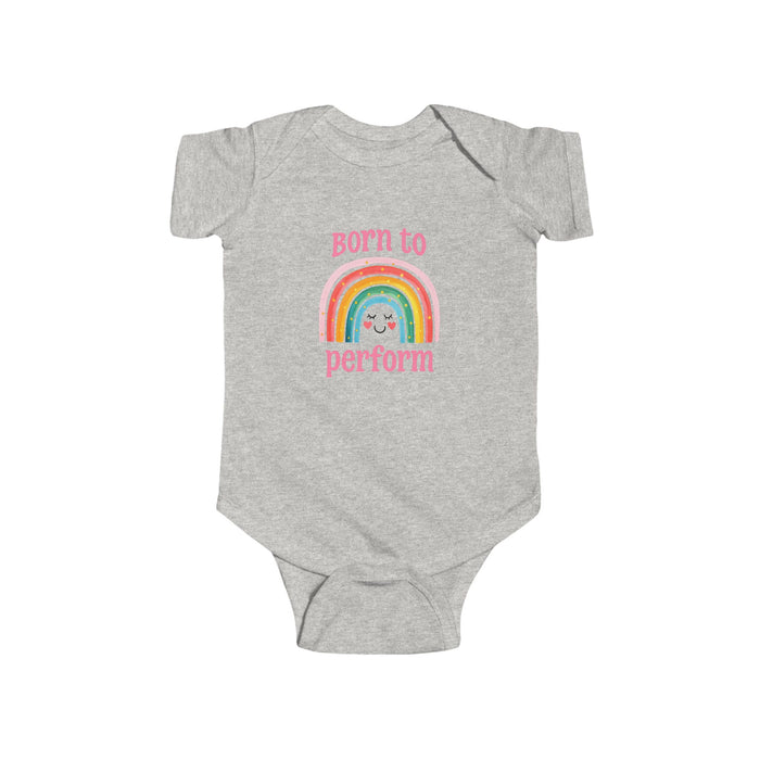 Born to Perform Baby Bodysuit: Rainbow Theater Outfit, 100% Cotton
