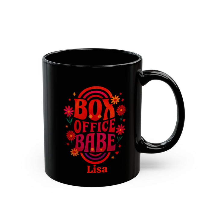 Box Office Babe Personalized Mug | White or Black | 11oz & 15oz Sizes | Theater Gift for Box Office Crew
