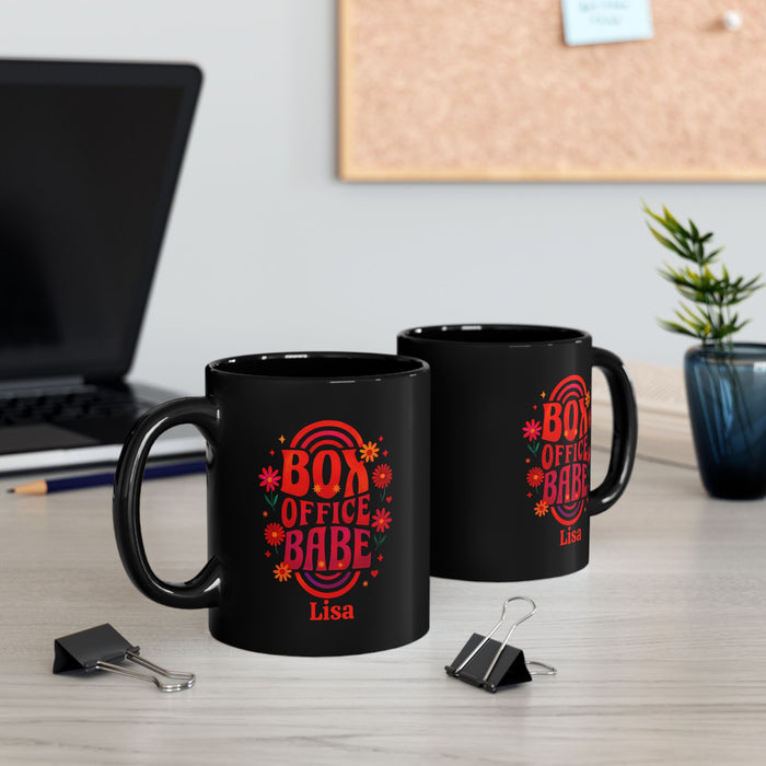 Box Office Babe Personalized Mug | White or Black | 11oz & 15oz Sizes | Theater Gift for Box Office Crew