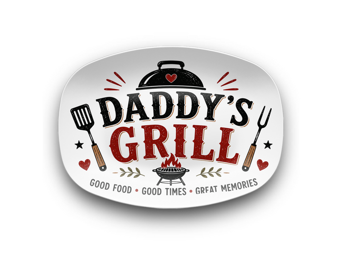 Daddy's Grill Platter, BBQ Serving Tray, Father's Day Gift, Dad Grilling Decor, Grill Platter Gift Set