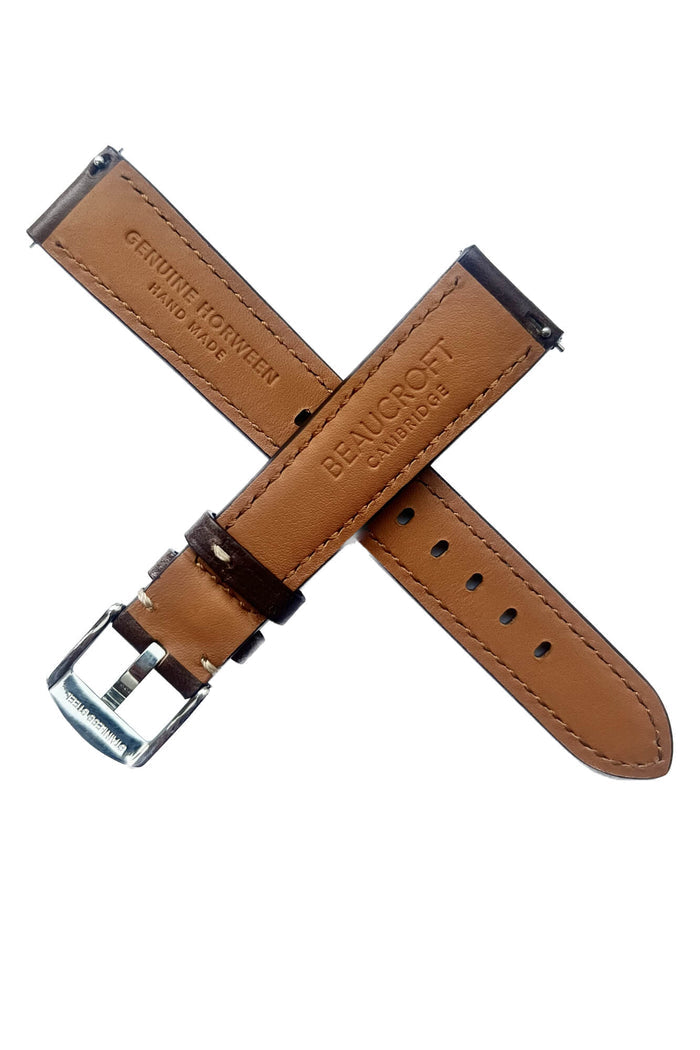 Dark Brown Horween Strap - Brown stitching