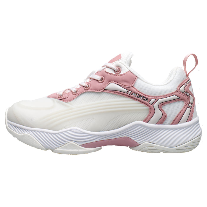 Side profile of Acacia DreamShot Rose Quartz Shoe highlighting lightweight design and Cloud Gel support
