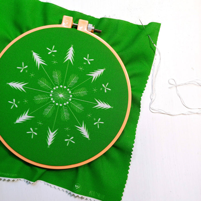 Evergreen embroidery kit