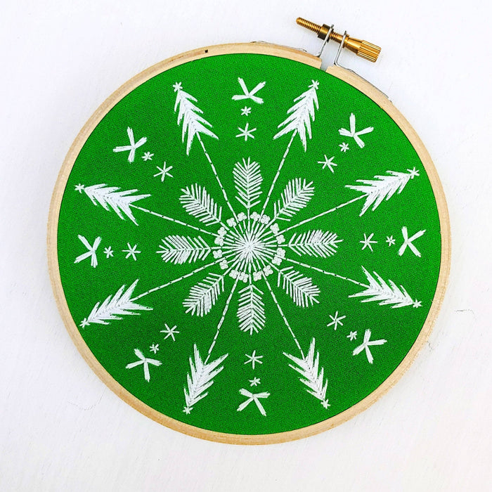 Evergreen embroidery kit