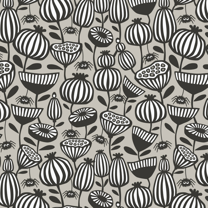 Gothic Whimsy-Spiders Garden (Gray)