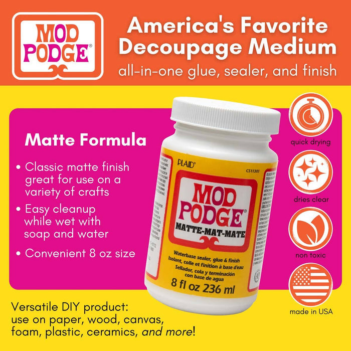 Mod Podge Matte Glue, Sealer, and Finish 8oz