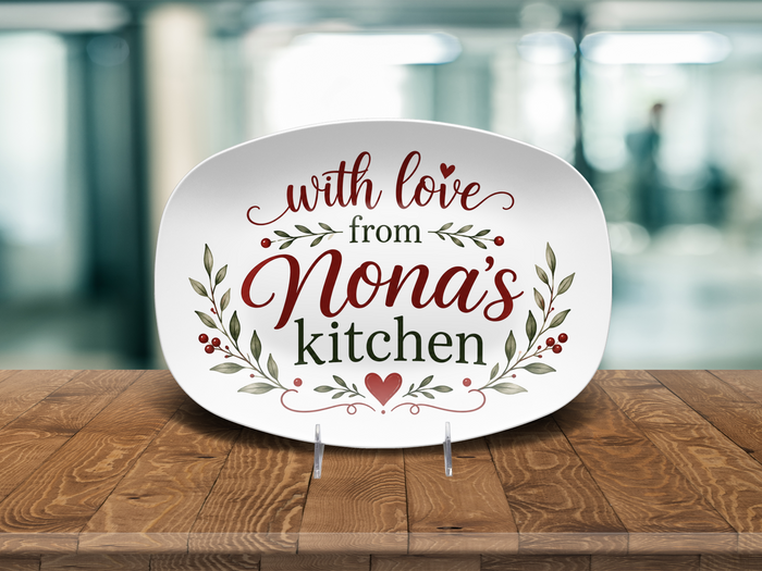 Nona’s Kitchen Serving Platter, With Love from Nona’s Kitchen Dish, Gift for Nona Grandma