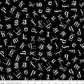 Old School Tossed Letters (Black)