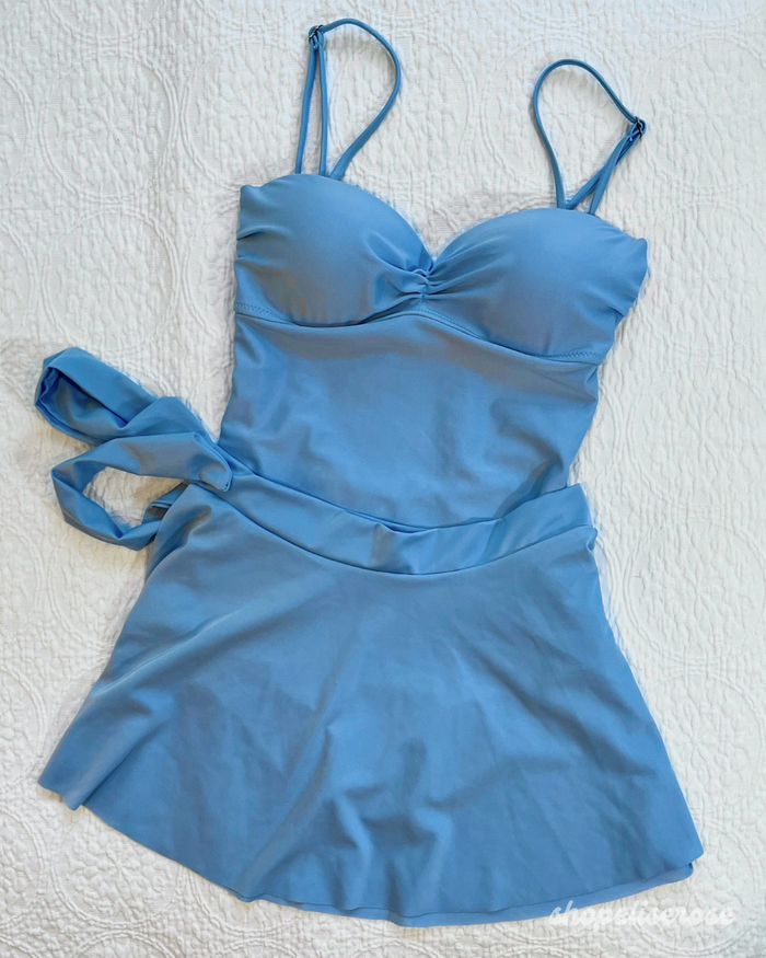 Periwinkle One-Piece with Skirt