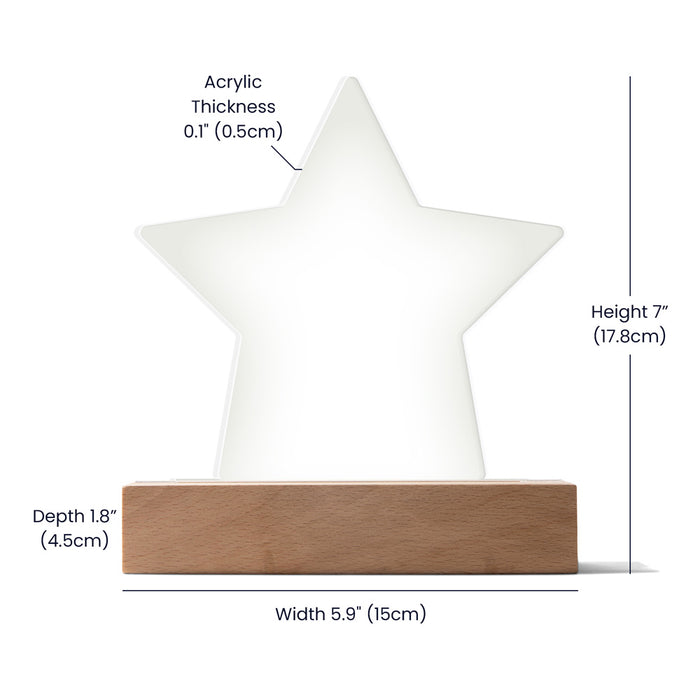 Personalized Acrylic Star Plaque – Best Director Award with Gold Stars, Custom Name & Year