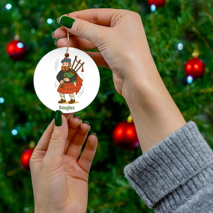 Personalized Bagpiper Ornament: Scottish Celtic Music Keepsake
