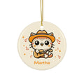 Personalized Cat Guitar Ornament: Custom Name Christmas Keepsake