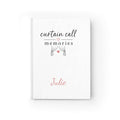 Personalized Curtain Call Memories Journal – Theater Keepsake with Ruled & Black Pages