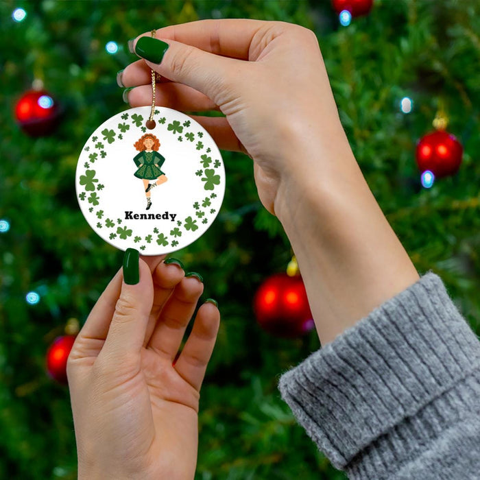 Personalized Irish Dancer Ornament: Celtic Knot Christmas Keepsake