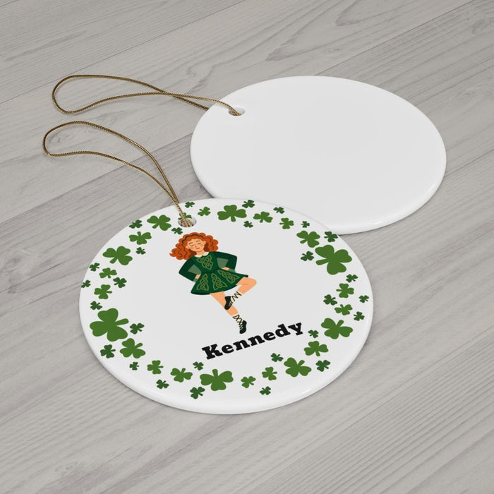 Personalized Irish Dancer Ornament: Celtic Knot Christmas Keepsake