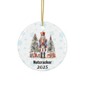 Personalized Nutcracker Ballet Ornament: Double-Sided Ceramic Keepsake