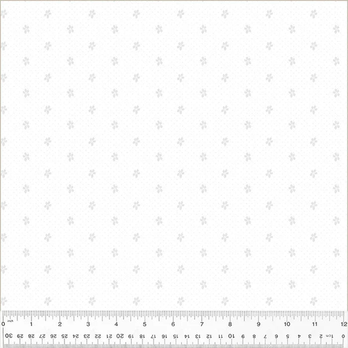 Pin Dot Ditsy-White on White