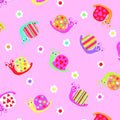 Pink Snails Flannel