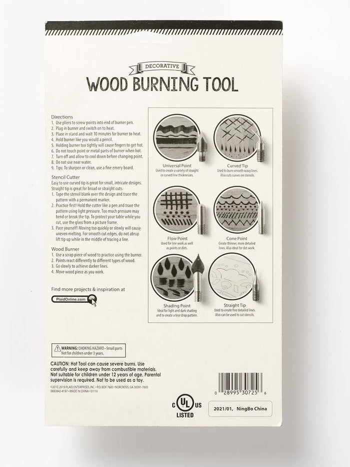 Plaid Decorative Wood Burning Tool (8 pcs)