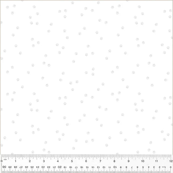 Puppy Paws-White on White