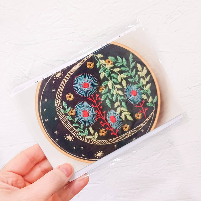Rolling hills pre-printed fabric embroidery pattern