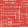 Sew Text (Red) - 108" Wideback