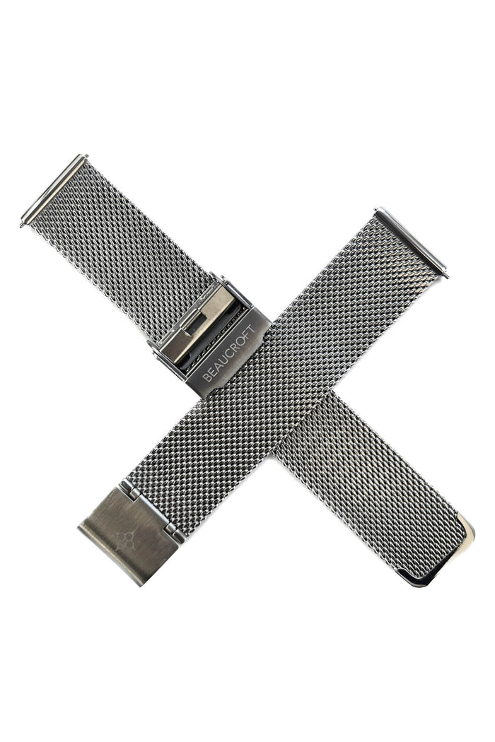 Silver Steel Mesh Strap