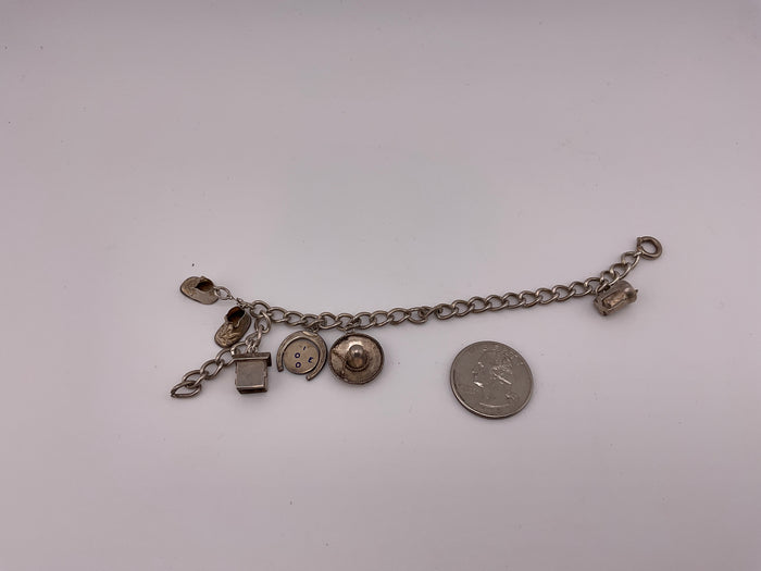 Sterling silver charm bracelet