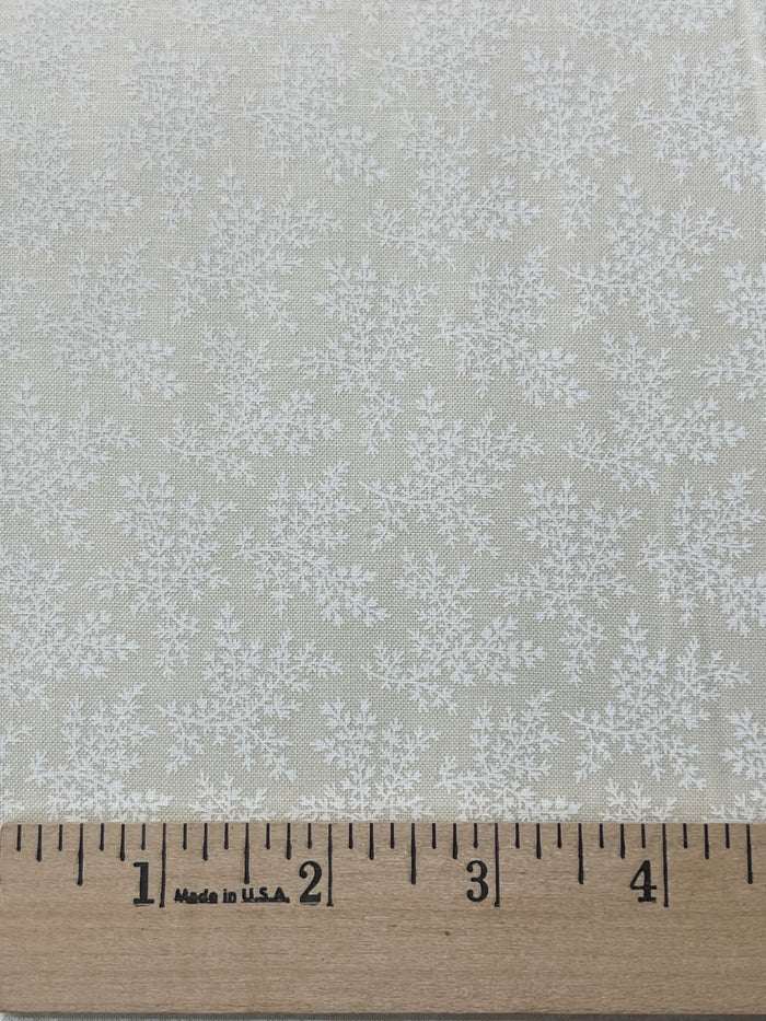 Third Time's a Charm-White on Ivory Leaves