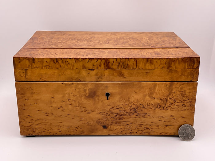Vintage curly maple document box
