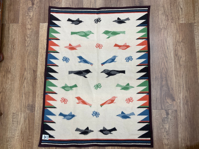 Vintage Pendleton Beaver State Crib “Bird Song” (34x44)