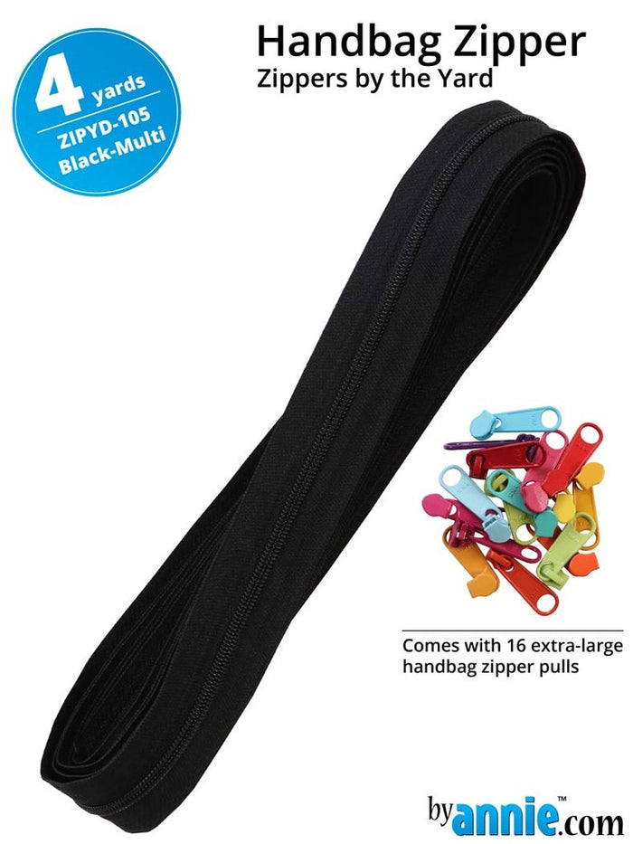 [ZIPYD-105] Zippers by the Yard (Black/Multi)